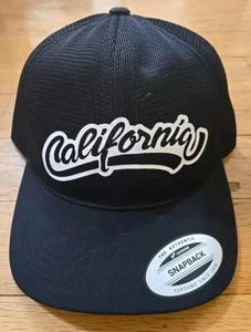 Gorra de béisbol "California" negra/blanca nueva sin etiquetas - Imagen 1 de 8