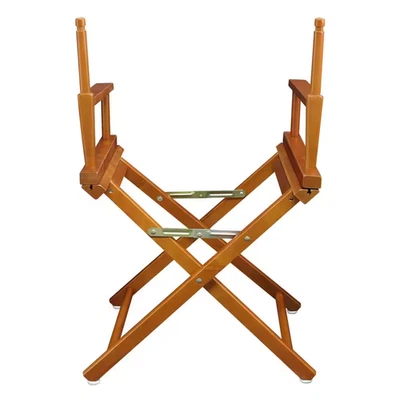 Silla de director de 18 pulgadas con marco de madera maciza de roble miel solo con bisagras de metal Foto 1 de 4