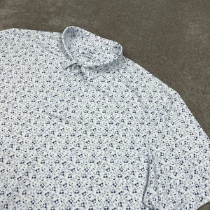 Mizzen Main Polo Shirt Mens 2XL AOP Golf Balls Carts White Performance Stretch - Picture 1 of 11