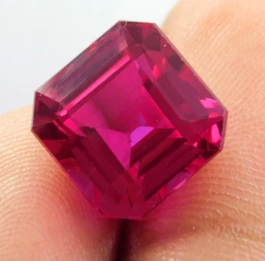 Certified 8.95 Ct Natural Hot Pink Mahenge Spinel Asscher Cut Loose Gemstone - Picture 1 of 10