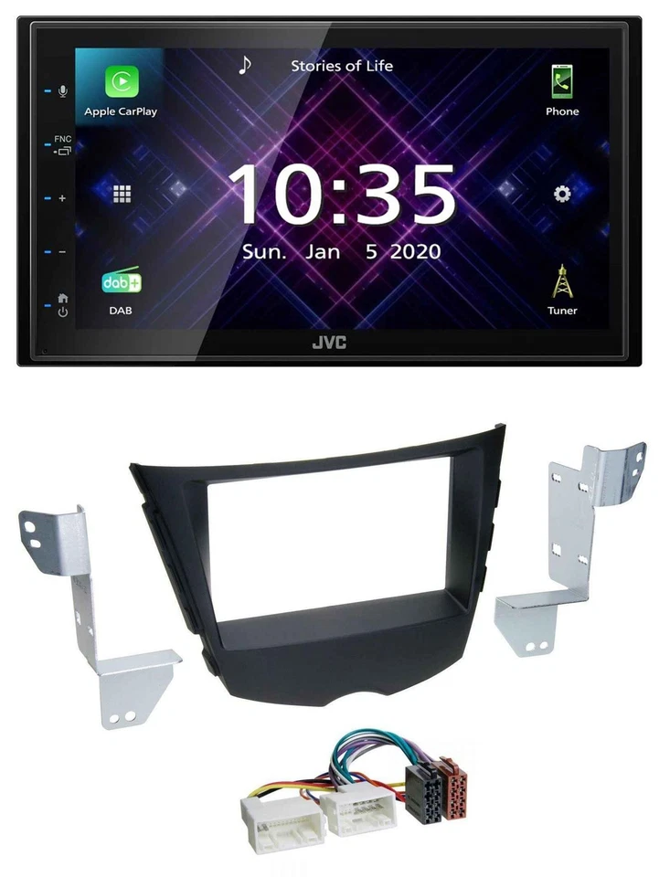 JVC DAB 2DIN MP3 Bluetooth USB Autoradio für Hyundai Veloster FS ab 2011 - Bild 1 von 4
