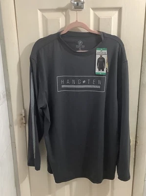 Hang Ten Men's UPF 50+ Sun Protection Long Sleeve Shirt, Grey, Size XL - Image 1 of 4