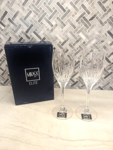 2 Mikasa Elite Artic Lights Kristall Weingläser 8 1/4" - Bild 1 von 5