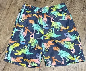 BOYS CAT & JACK DINOSAUR SWIM TRUNKS SHORTS SIZE Medium 8-10 - Picture 1 of 2