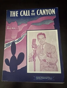 1940 The Call of the Canyon Sheet Music RARE Fred Waring Cover Collectible - Picture 1 of 8