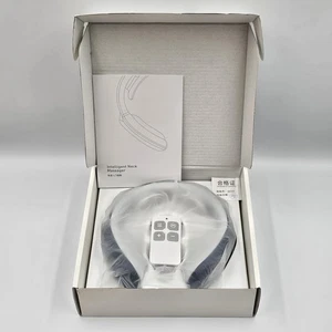 Neck Massager Intelligent Neck Massage with Heat 3 Modes 15 Levels Cordless Blue - Picture 1 of 5