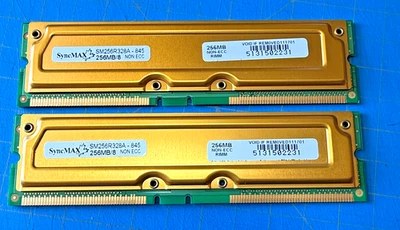 SyncMAX  SM256R328A-845  256 MB  RDRAM  Non-ECC   [P1-Smx-Ram8] - Image 1 of 4