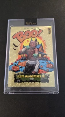 Wild Card Haunted Hits 2025 ¡Boo! Vinilo dorado True 1/1 Floyd Mayweather Jr 🥊  Foto 1 de 2