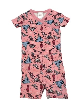 Hanna Andersson Disney Cinderella Pajama Set 6-7 Girls Pink Organic Cotton Short - Image 1 of 4