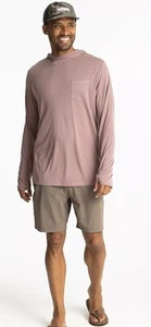 Sudadera con Capucha Free Fly Bamboo Fig Manga Ligera Para Hombre Mediana Nueva con Etiquetas - Imagen 1 de 3