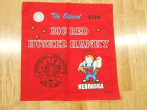 Vtg Antique 1990 HUSKER Hanky Cotton blend Biker USA BANDANA Kerchief 21" - Picture 1 of 2