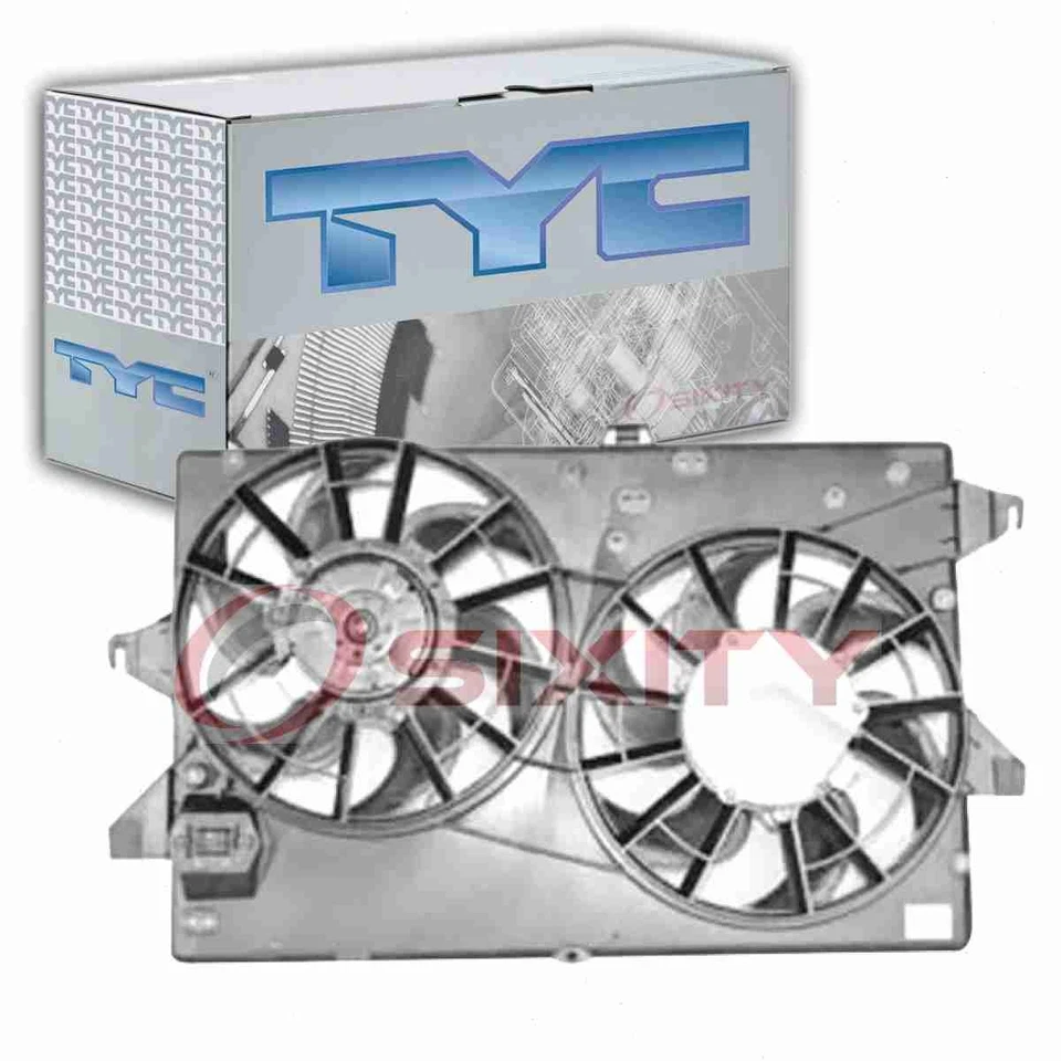 Conjunto de ventilador condensador y radiador doble TYC para Ford Contour 1995-2000 2,5 L pb Foto 1 de 4