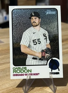 Carlos Rodon /999 CHROME SP Parallel 2022 Topps Heritage Chicago White Sox  - Picture 1 of 5