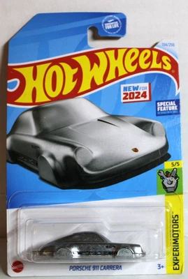 Зажим для брелка Hot Wheels 2024 Porsche 911 Carrera 134/250 ZAMAC серебристый - Изображение 1 из 2
