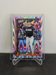 Coby Mayo 2025 Topps Chrome ⚾️ Rookie Raywave Refractor #120 Baltimore Orioles - Bild 1 von 2