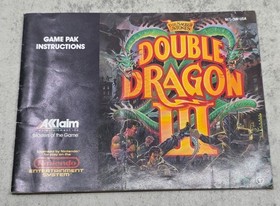 Double Dragon III 3: The Sacred Stones - Nintendo NES Manual de instrucciones solamente