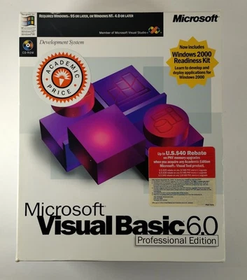 Microsoft Visual Basic Professional Edition Pro 6 203-00769 Free Shipping - Image 1 of 4