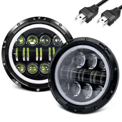 Пара круглых светодиодных фар дальнего и ближнего света DOT 7 дюймов дневные ходовые огни для BMW 1600-2 1969 1970 1971 - Изображение 1 из 4