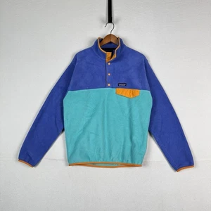 Patagonia Lightweight Synchilla Snap-T Fleece Pullover Men M Aqua Turquoise - Picture 1 of 11