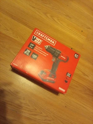 Taladro inalámbrico sin escobillas CRAFTSMAN V20 20 voltios máximo 1/2 pulgada 1 batería y cargador  Foto 1 de 3