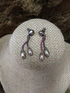NEW Uno de 50 Retired Silver Tear Drop Dangle  Earrings Rare - Picture 1 of 4