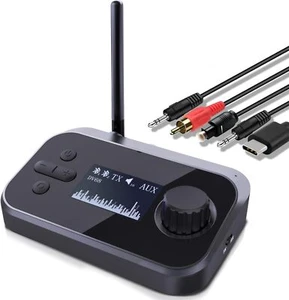 Bluetooth Transmitter Sender Empfänger Audio Adapter für TV PC 2 Kopfhörer Handy - Bild 1 von 11