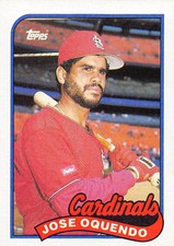 Jose Oquendo 1989 Topps 442  St. Louis Cardinals  Baseball Card