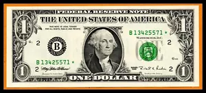 Billete de 1 dólar 1995 estrella repuesto Nueva York Estados Unidos UNC Estados Unidos - Imagen 1 de 2