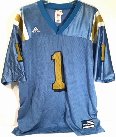 UCLA BRUINS Vintage 90s Blue Gold NCAA Pac-12 Nylon adidas Football Jersey L Cover