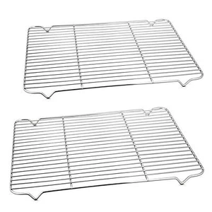 Baking Rack Cooking Rack Set of 2-16.6''x11.5 Stainless Steel Wire Cooling Dr... - Picture 1 of 7