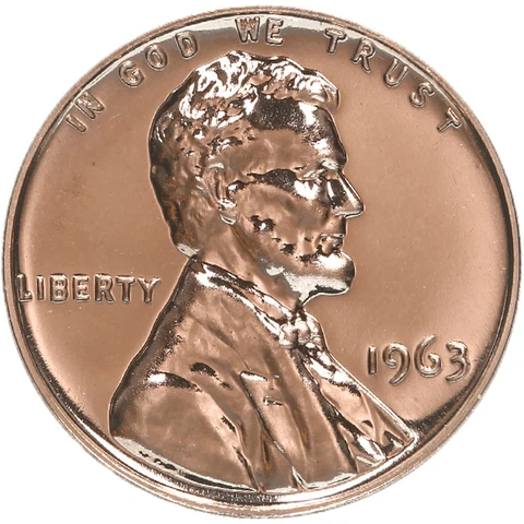 1963 (P) Lincoln Memorial Cent Gem Proof Penny Cover