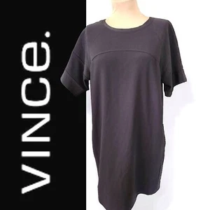 VINCE short sleeved quilted silk trimmed shift dress $285 - Picture 1 of 14
