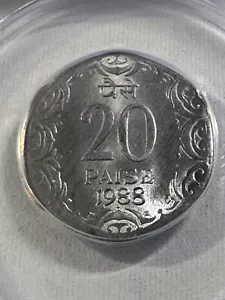 1988 (b) India 20 Paise Graded MS 65 by ANACS - Picture 1 of 8