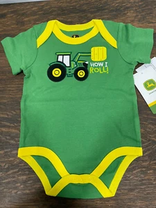 NWT 6-9 Months Baby John Deere Tractor One Bodysuit BRAND NEW How I Roll - Picture 1 of 6
