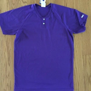 Bike Athletic Gear Men's Baseball Jersey Sz XL Purple 100% Cotton Button NOS NWT - Picture 1 of 3
