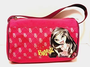 Bolso de Lona Bratz Estilo Cartera Bolso de Mano Estuche Rosa Púrpura En muy buena condición Asas con Cremallera - Imagen 1 de 11