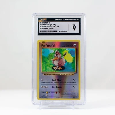Pokémon Farfetch'd Reverse Holo 68/108 XY Evolutions - CGC 9 Mint  - Image 1 of 3