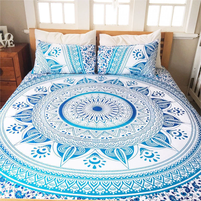Capa de edredom Indian Mandala Doona colcha queen/solteiro tamanho duplo conjunto de roupa de cama - Imagem 1 de 1