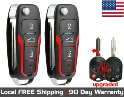 2x New Replacement Keyless Entry Remote Key Fob For Ford Mazda Lincoln Mercury - Image 1 of 4