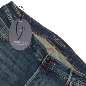 Handpicked NWT Denim Jeans Size 38 US In Blue w/ Fading Cotton Blend - Picture 1 of 19