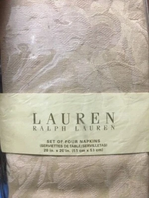 Ralph Lauren Bountiful Pebble * Set of 3 * Napkins Jacquard Linens Elegant - NWT - Image 1 of 2
