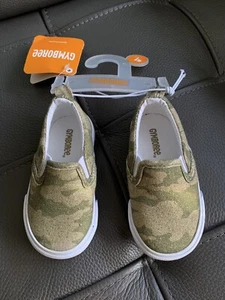 Gymboree BRAND NEW Toddler US Size 4 Green Camouflage Slip On Sneakers Shoes - Picture 1 of 5