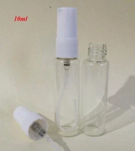 5pz Nuovo 18*63mm 10ML Vetro Campione Profumo Visiale SPRAY Piccola BOTTIGLIA - Foto 1 di 4