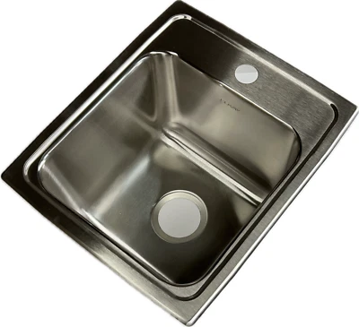 Elkay DLR1517101 Lustertone Classic Stainless Steel 15"x17-1/2"x10" Single Bowl - Image 1 of 4