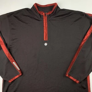 Pull homme vintage Air Jordan Retro 14 Ferrari 1/4 zip noir moyen rouge - Photo 1 sur 11