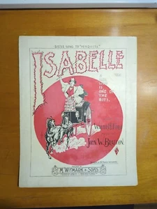 1896 March Sheet Music ISABELLE by John Bratton $ Walter Ford - Picture 1 of 5