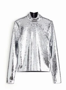 H&M HM x Rabanne Sequin Top - Size Small - Picture 1 of 8