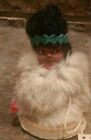 Vintage Figurine Boy Doll Indien Art Eskimo Quebec Canada 5" Tall