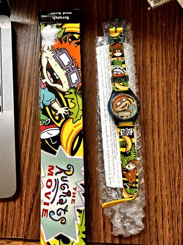 Vintage 1998 Rugrats Watch Viacom Movie Collectible CHUCKY Scratch and Sniff NIB Cover