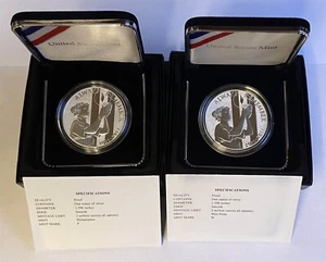 Lot 2 2011-P-W September 11 Always Remember National Medal Proof Silver 1 oz OGP - Picture 1 of 5